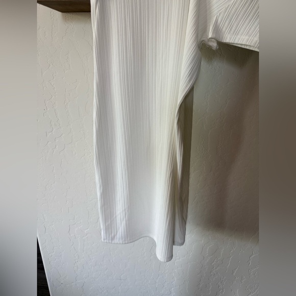Elodie|White Ribbed Women's one shoulder cut-out Dress,minimalist style•••NWT - Picture 5 of 11